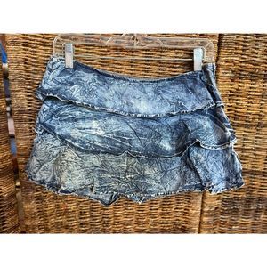 80’s Vibes! Mimi Chica Ruffle Denim Skorts M